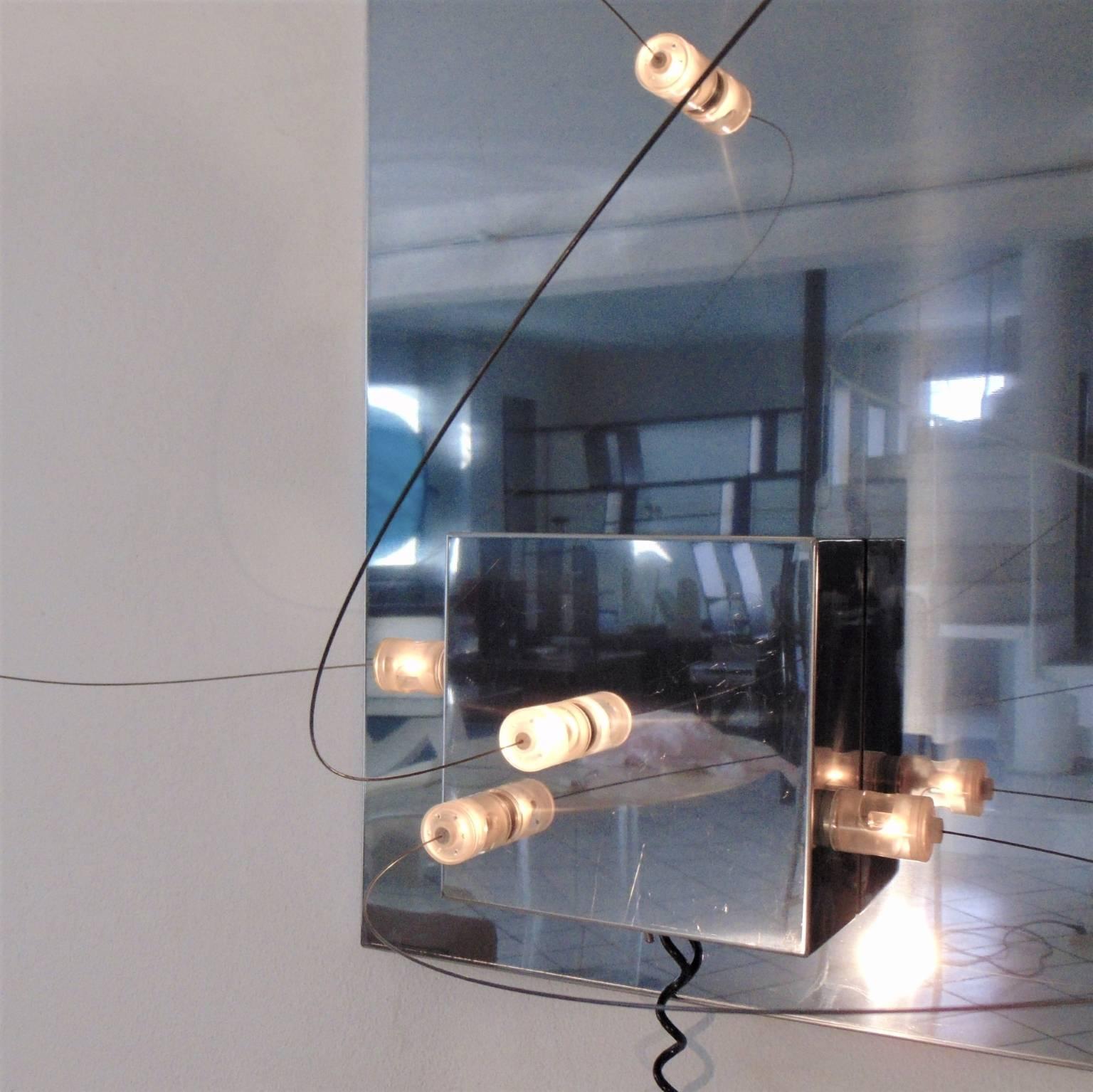 1972 A.R.D.I.T.I. Wall Lamp Chromed Steel and Movable Lights for Sormani, Italy For Sale 2