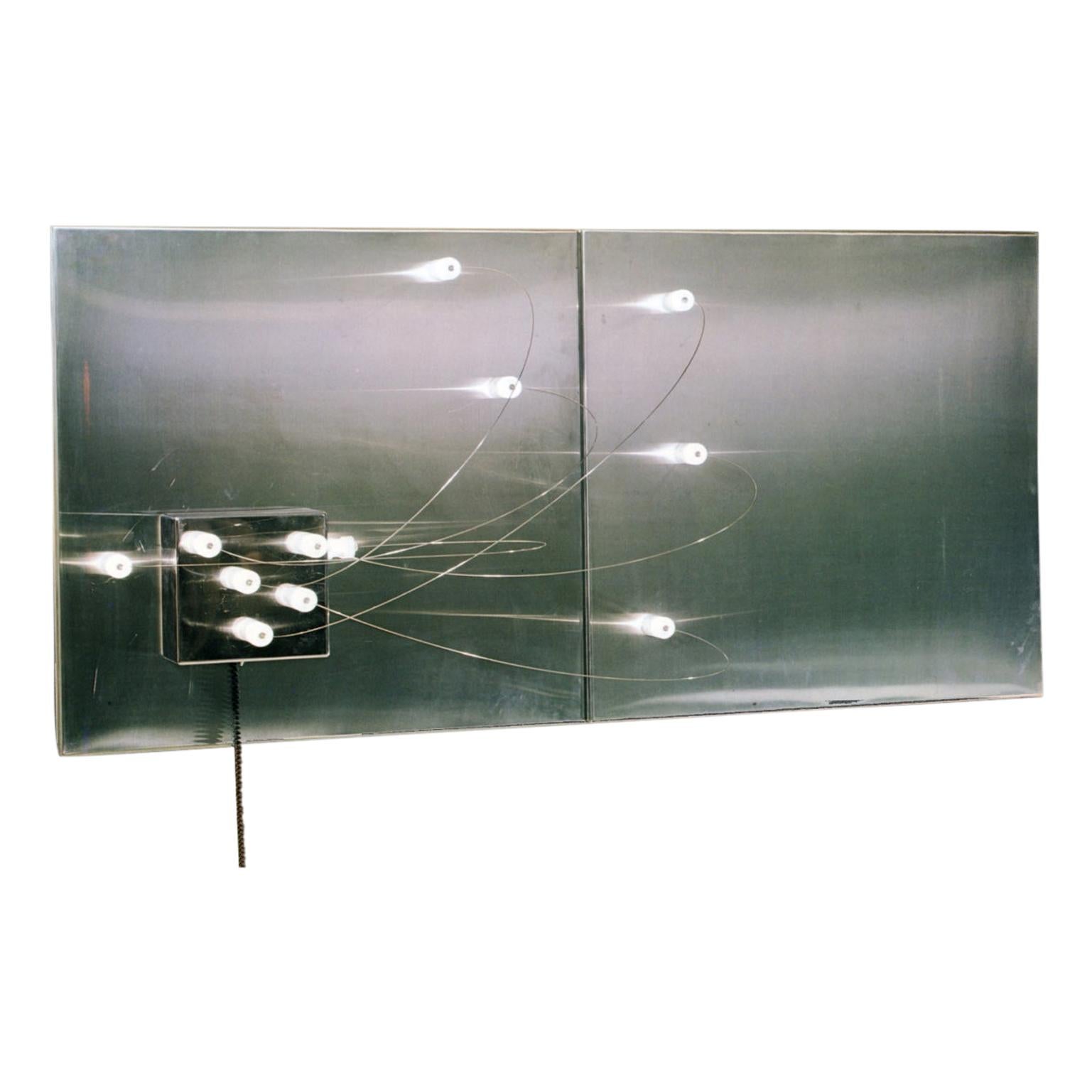 1972 A.R.D.I.T.I. Wall Lamp Chromed Steel and Movable Lights for Sormani, Italy