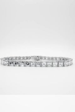 19.72 carat Asscher cut Tennis bracelet