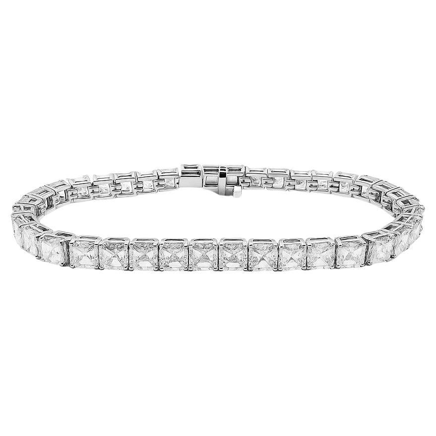 19.72 carat Asscher cut Tennis bracelet