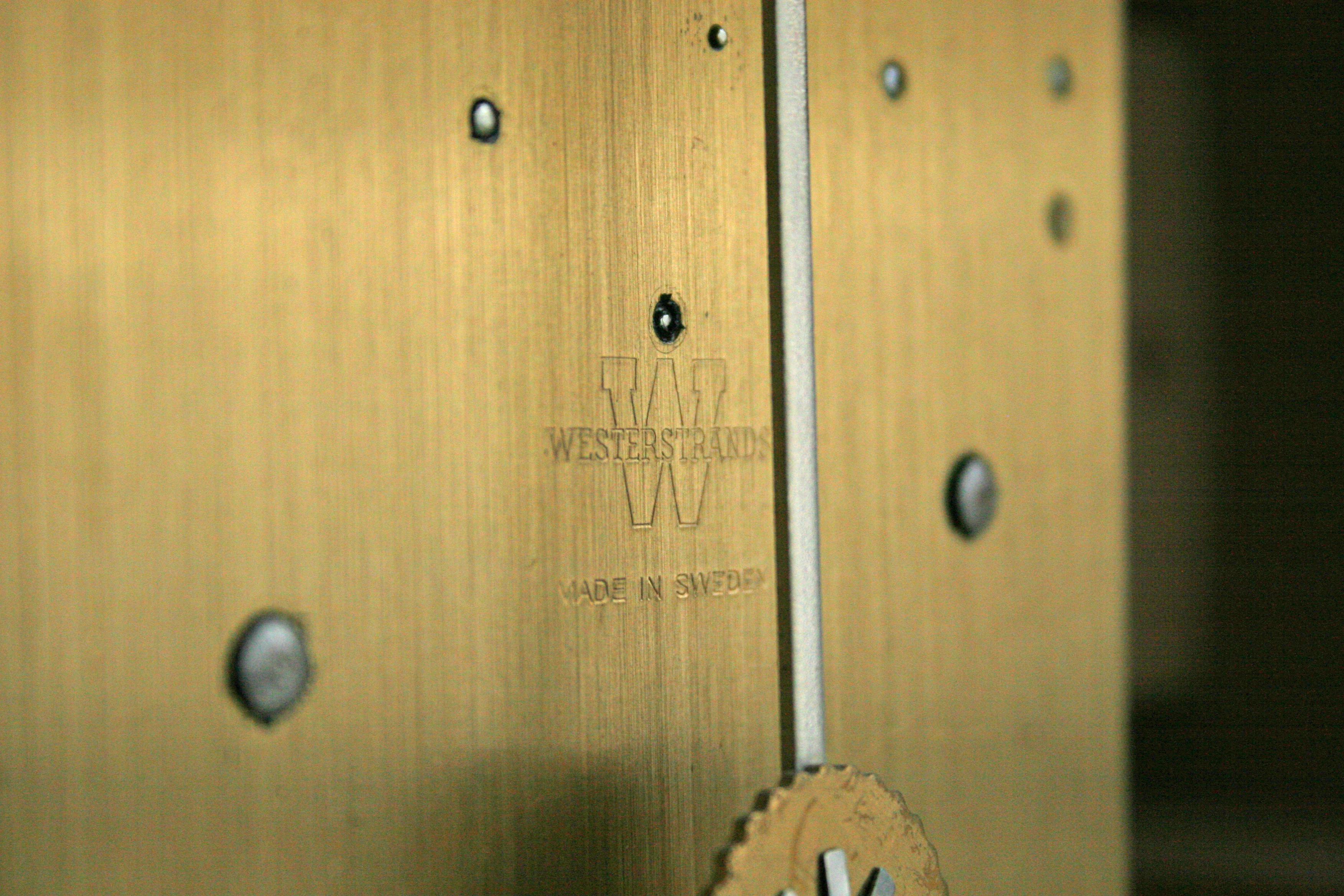 1972 Carl Malmsten Unique Longcase “Tidlösa” Clock, Birch and Masur Birch For Sale 1