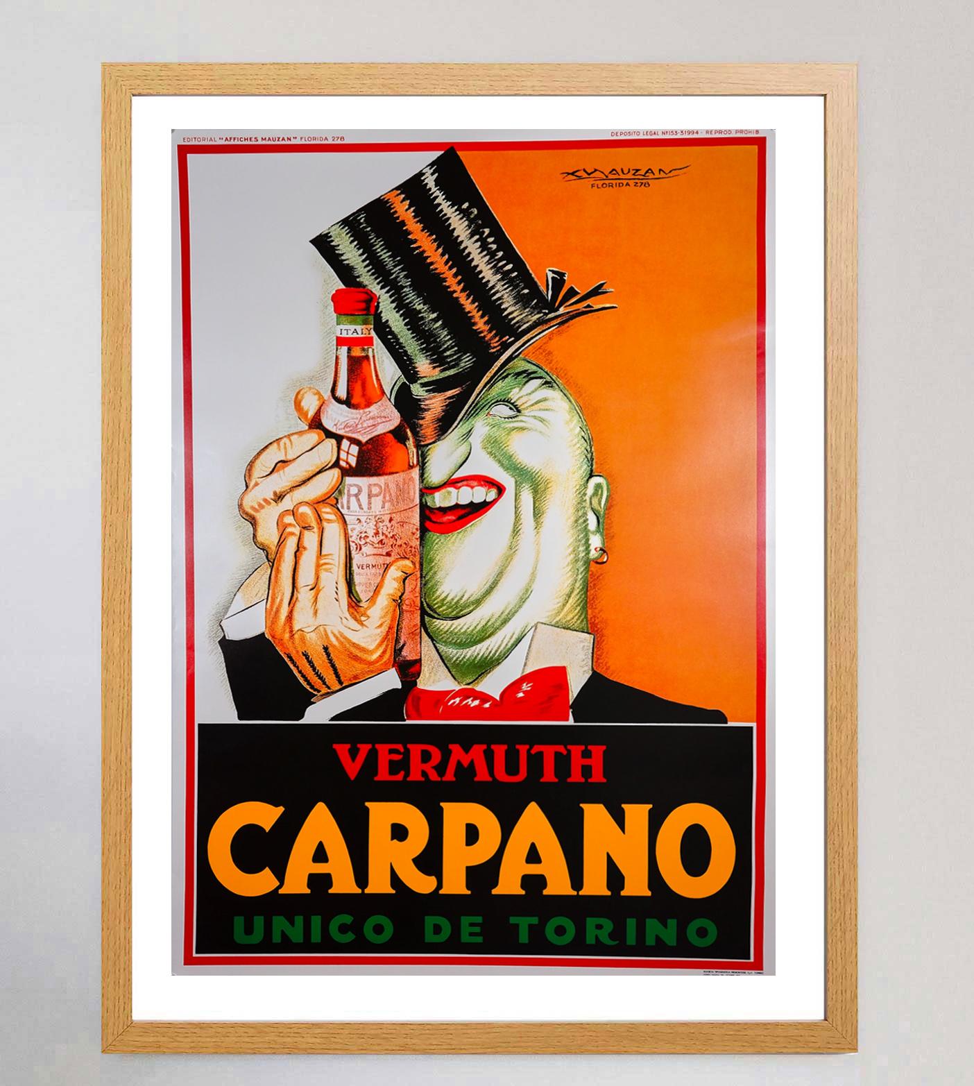 Affiche vintage originale de Carpano, 1972 Bon état - En vente à Winchester, GB