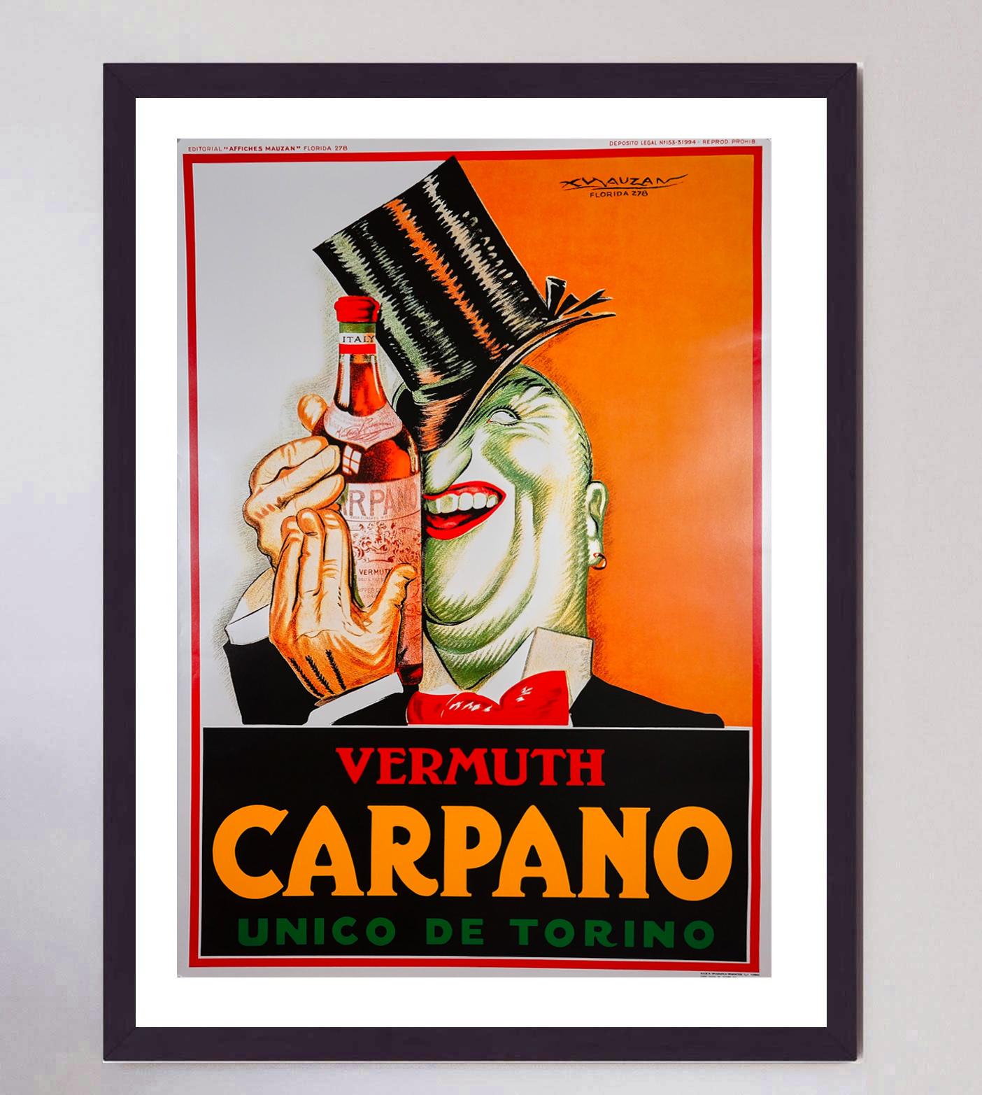 Papier Affiche vintage originale de Carpano, 1972 en vente