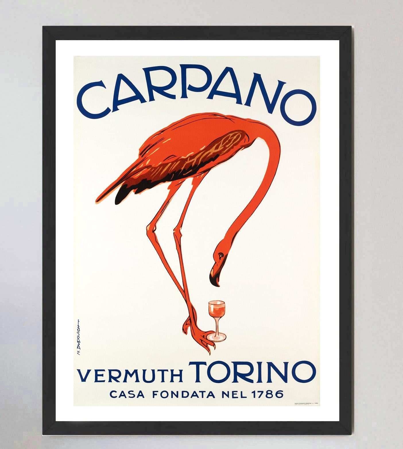 Original-Vintage-Poster, Carpano Vermouth, 1972 (Ende des 20. Jahrhunderts) im Angebot