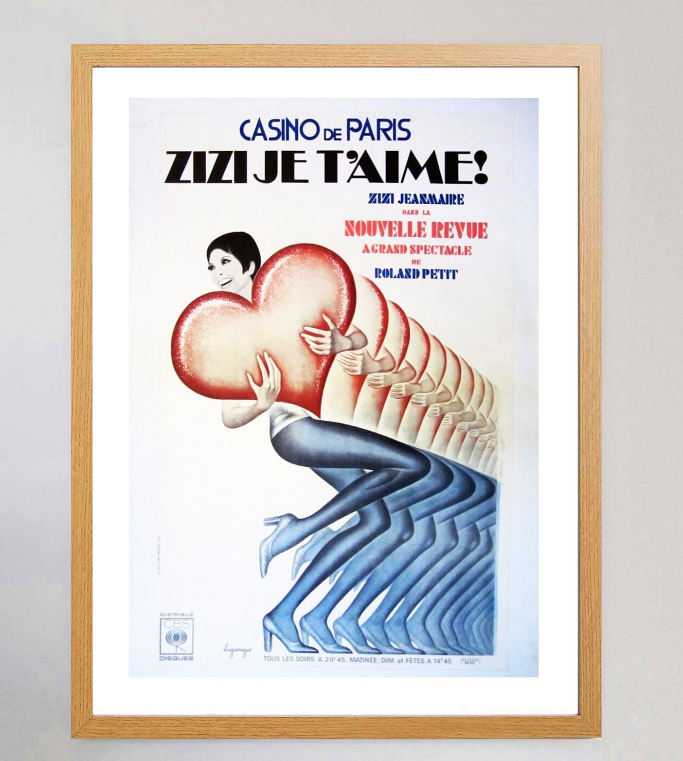 French 1972 Casino de Paris Original Vintage Poster For Sale