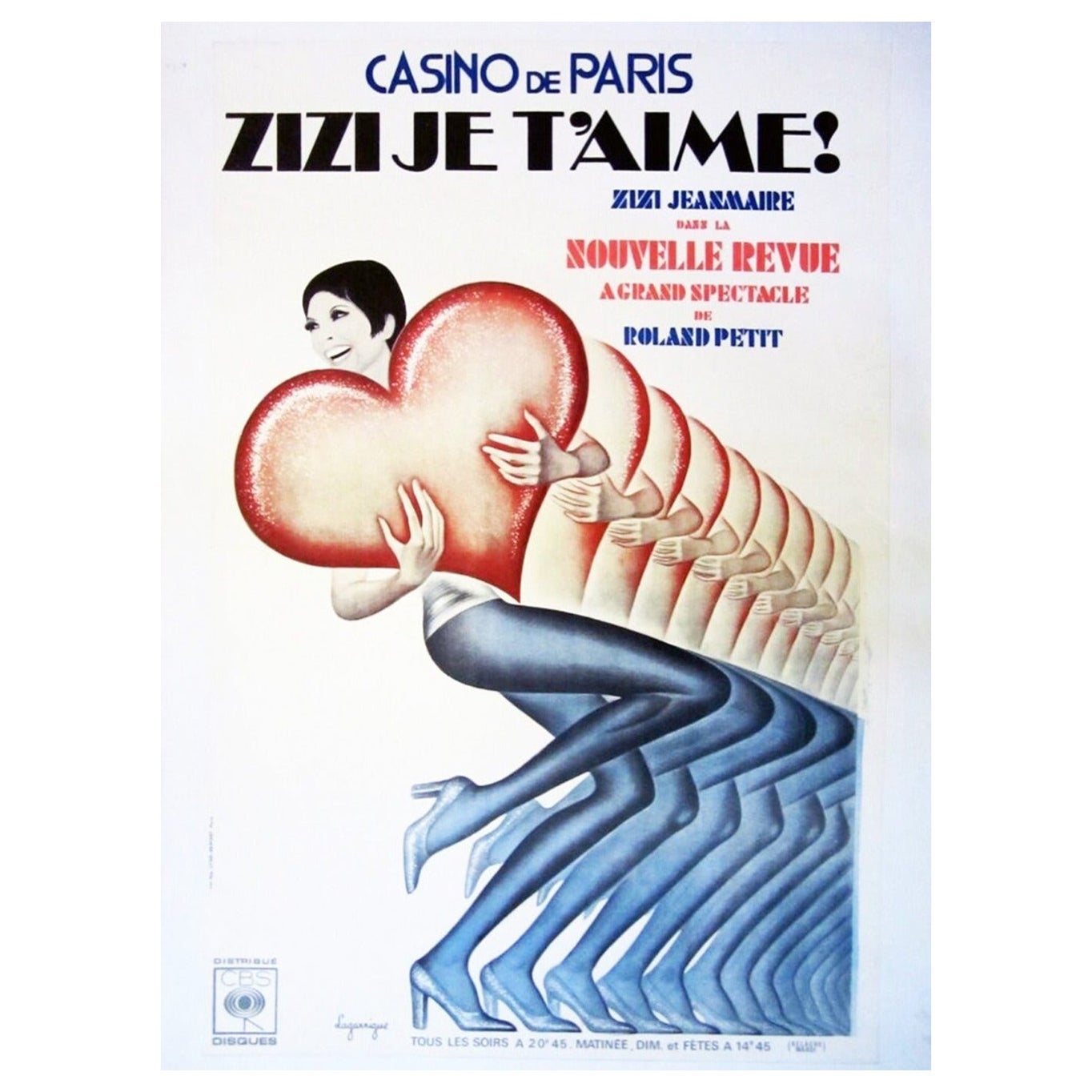 1972 Casino de Paris, Original-Vintage-Poster, Casino de Paris