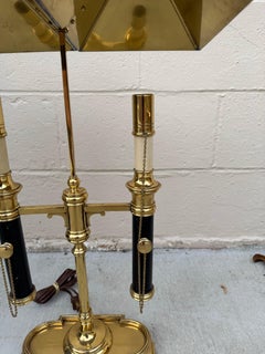 1972 Chapman Brass and Black Bouillotte Table Lamp