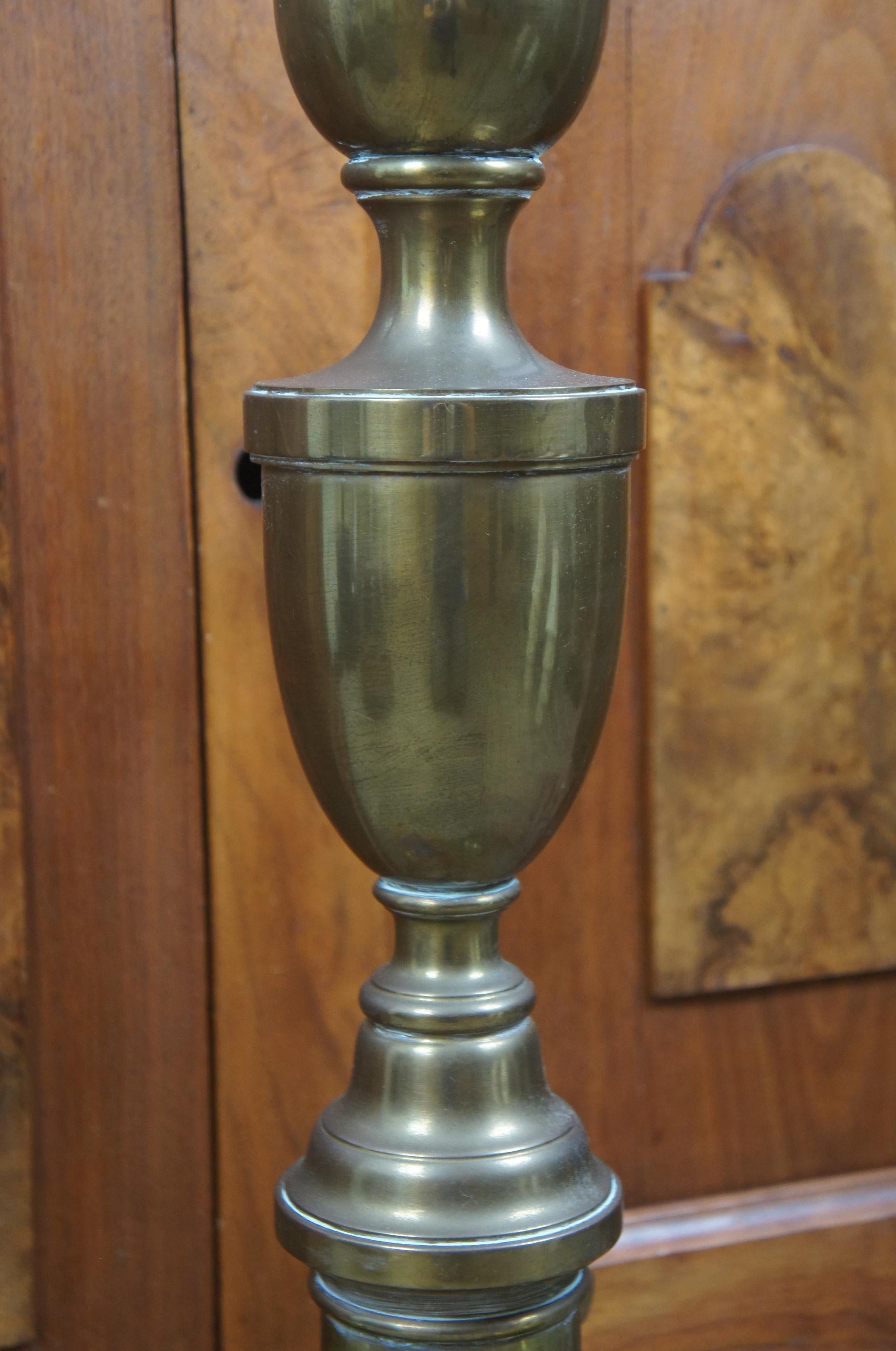 1972 Chapman Brass Floor Candlestick Lamp Traditional Hollywood Regency X739B 5