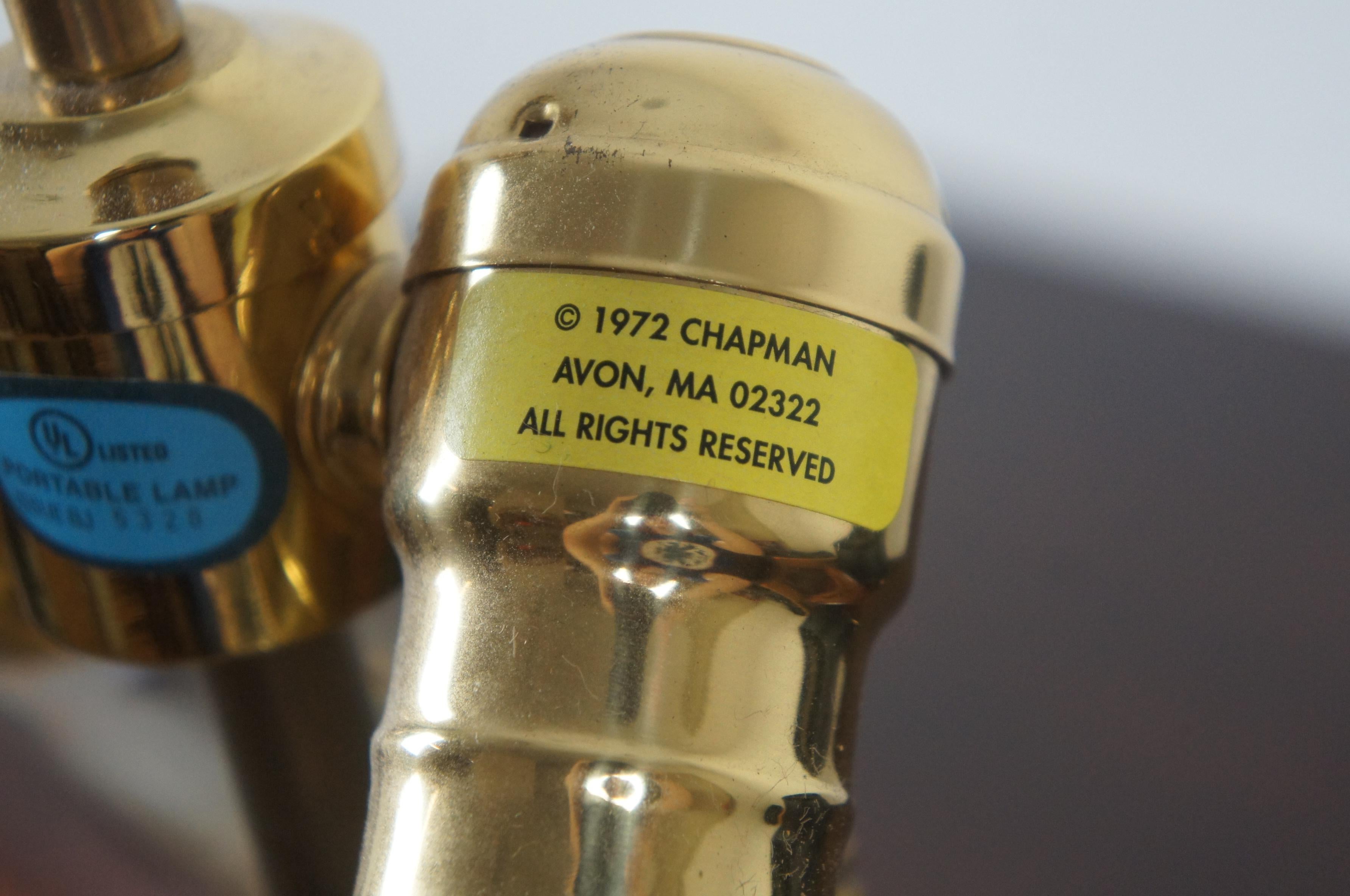 1972 Chapman Brass Floor Candlestick Lamp Traditional Hollywood Regency X739B 6