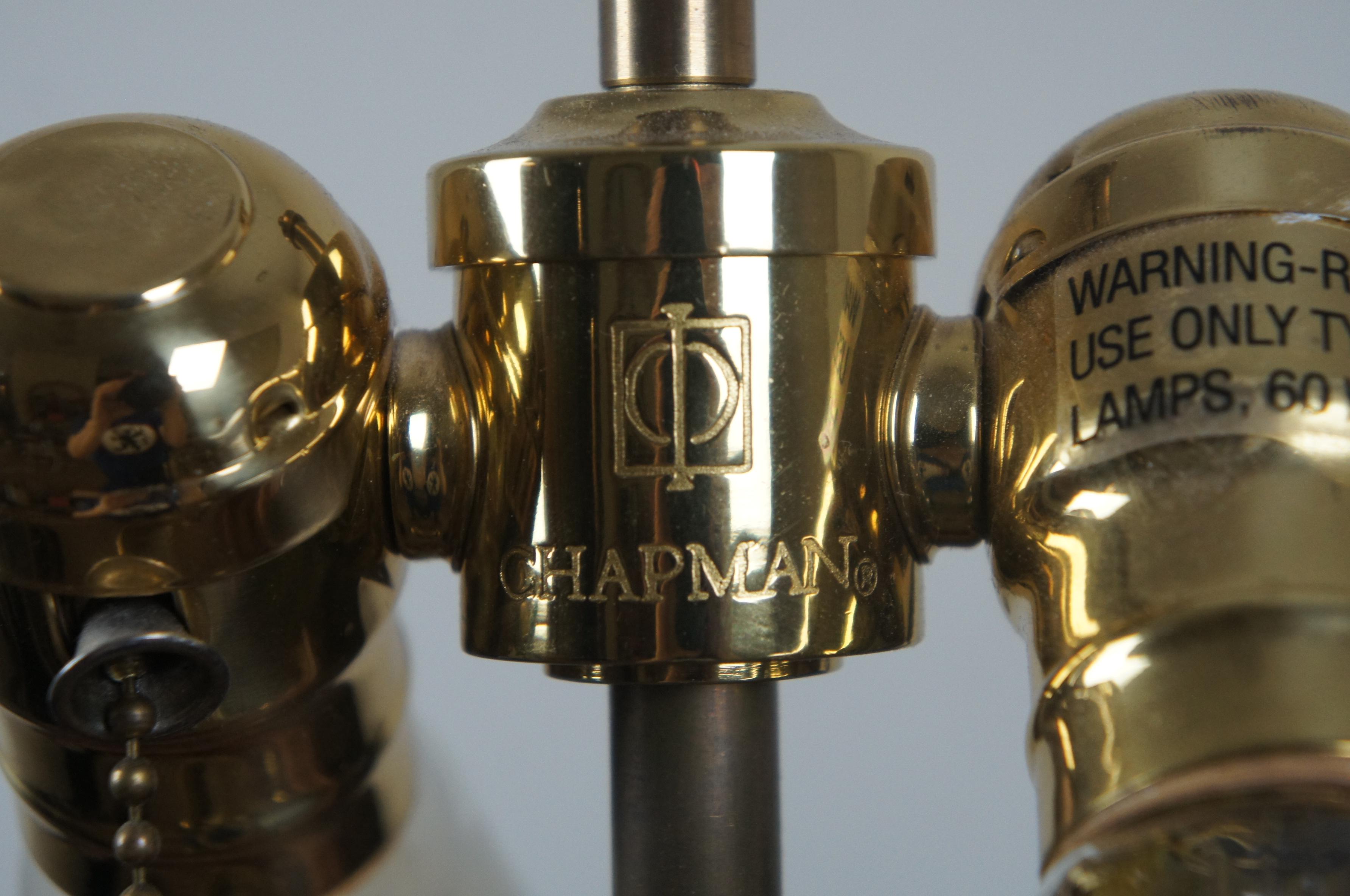 1972 Chapman Brass Floor Candlestick Lamp Traditional Hollywood Regency X739B 6