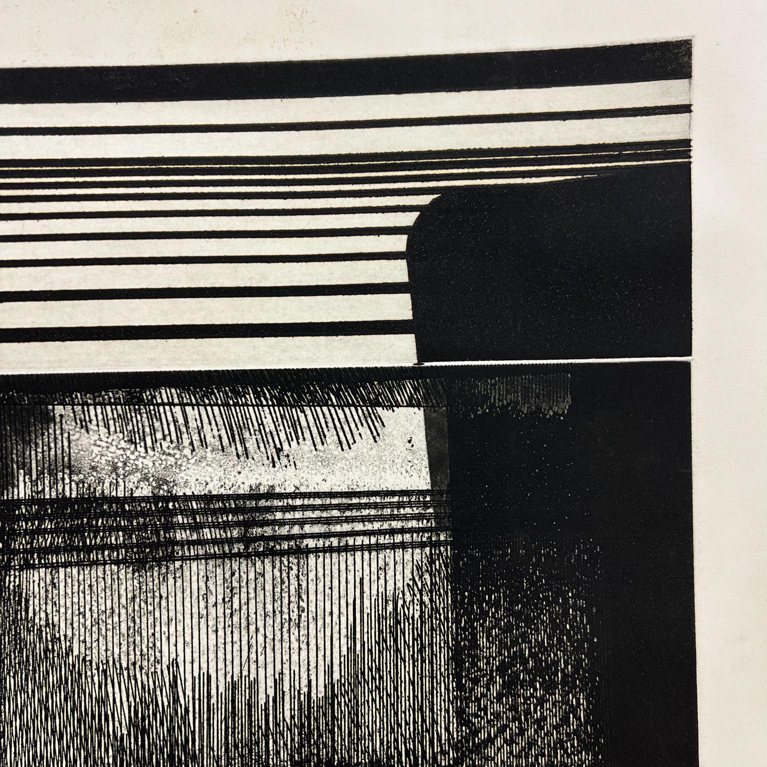 1972 Charles Stromberg Holzblockdruck mit dem Titel Wave Action #6 im Zustand „Gut“ im Angebot in Chula Vista, CA
