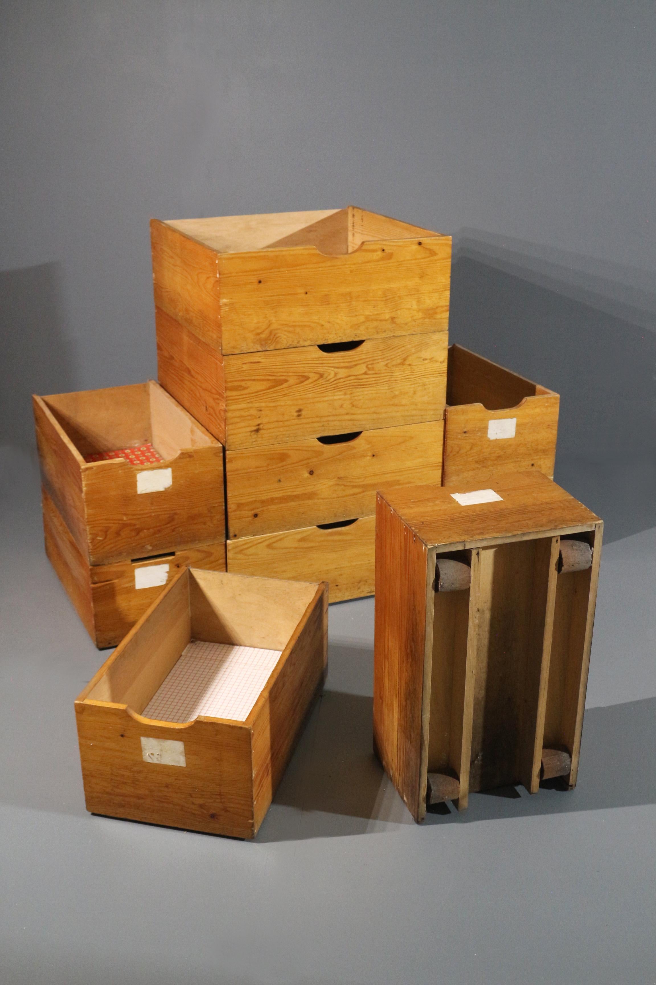 Woodwork 1972. Charlotte Perriand Storages Boxes For Sale