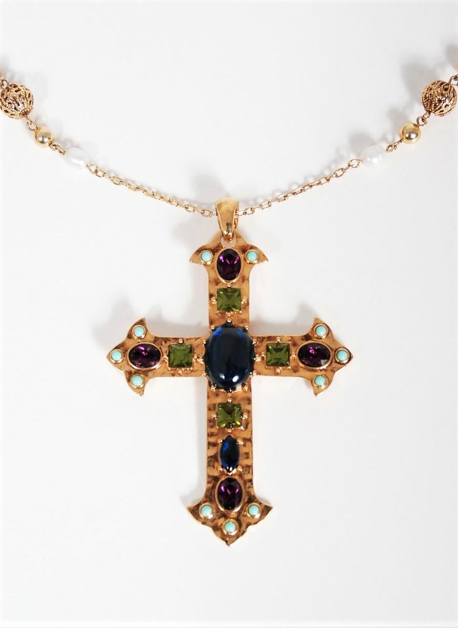 dior cross necklace