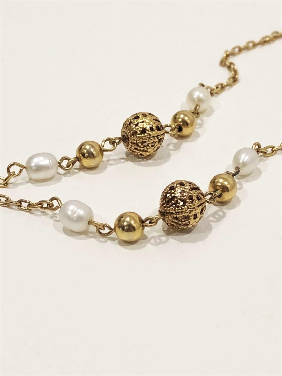 Women's or Men's 1972 Christian Dior Signed Huge Jeweled Rhinestone Golden Cross Pendant Necklace