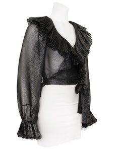 1972 Fall/Winter Yves Saint Laurent Rive Gauche Lurex Wrap Top