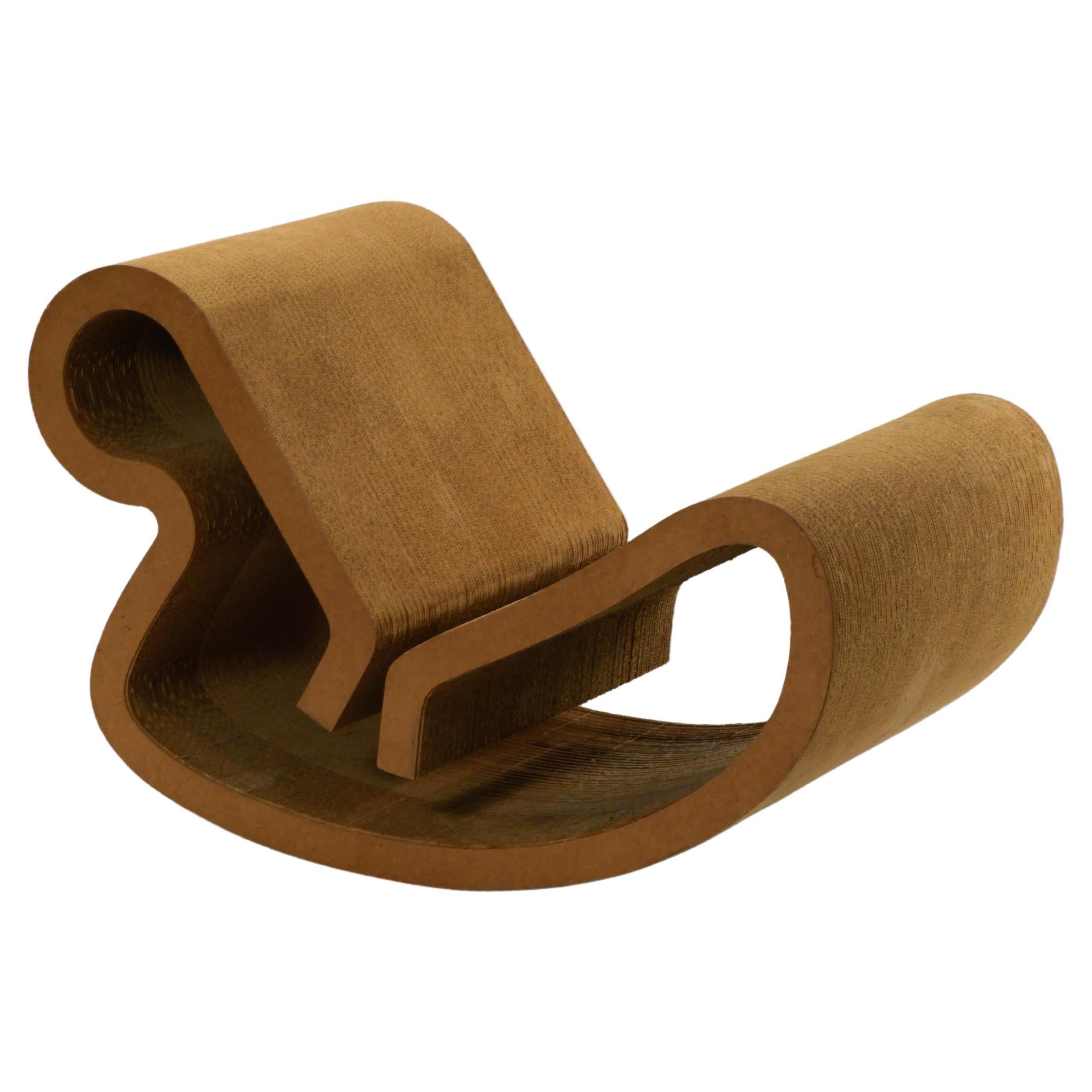 1972 Frank Gehry 'Contour' Rocking Lounge Chair by Easy Edges Inc. 