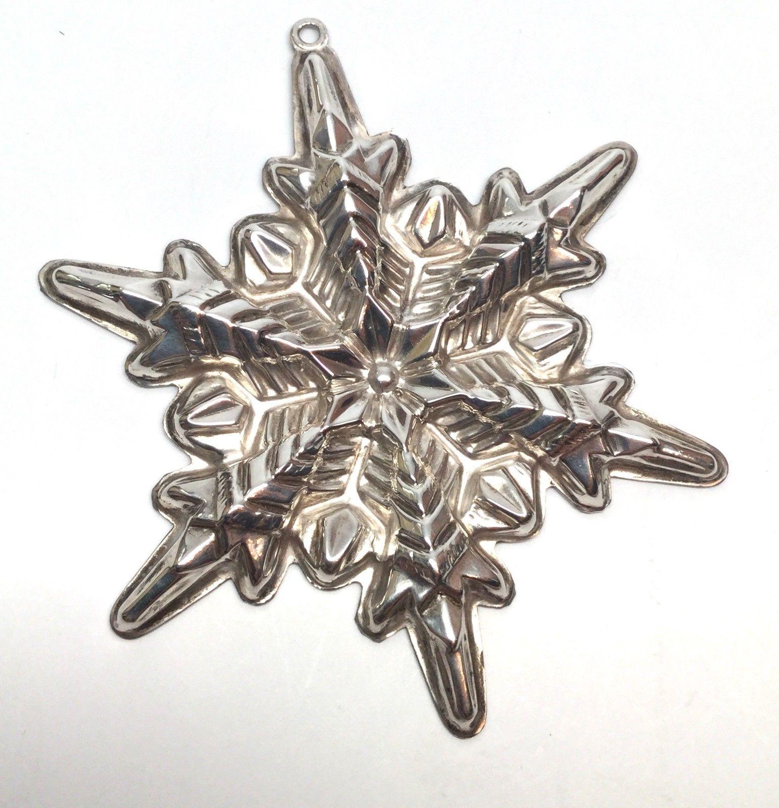 sterling silver snowflake ornaments