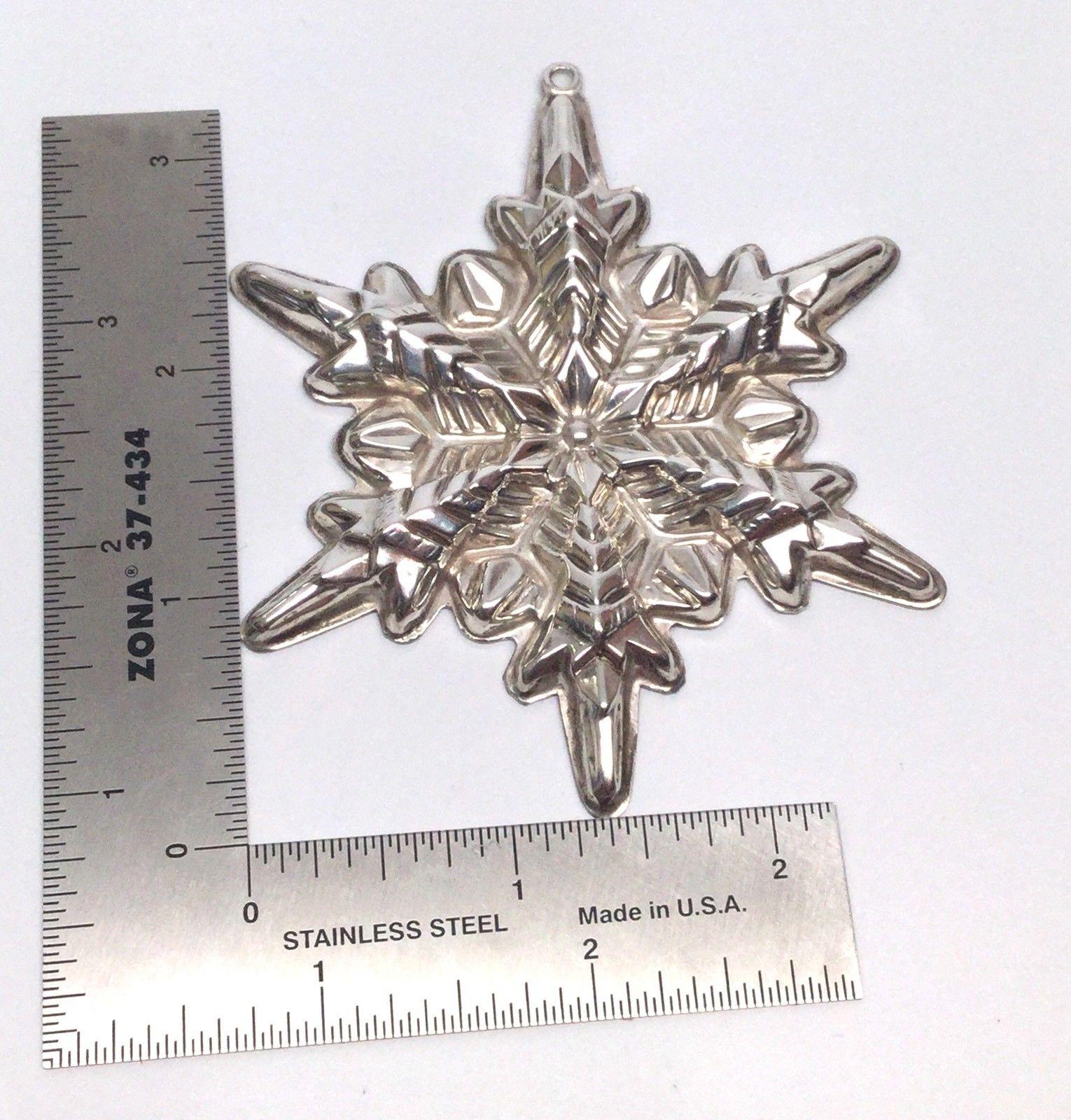 American 1972 Gorham Sterling Silver Snowflake Christmas Ornament