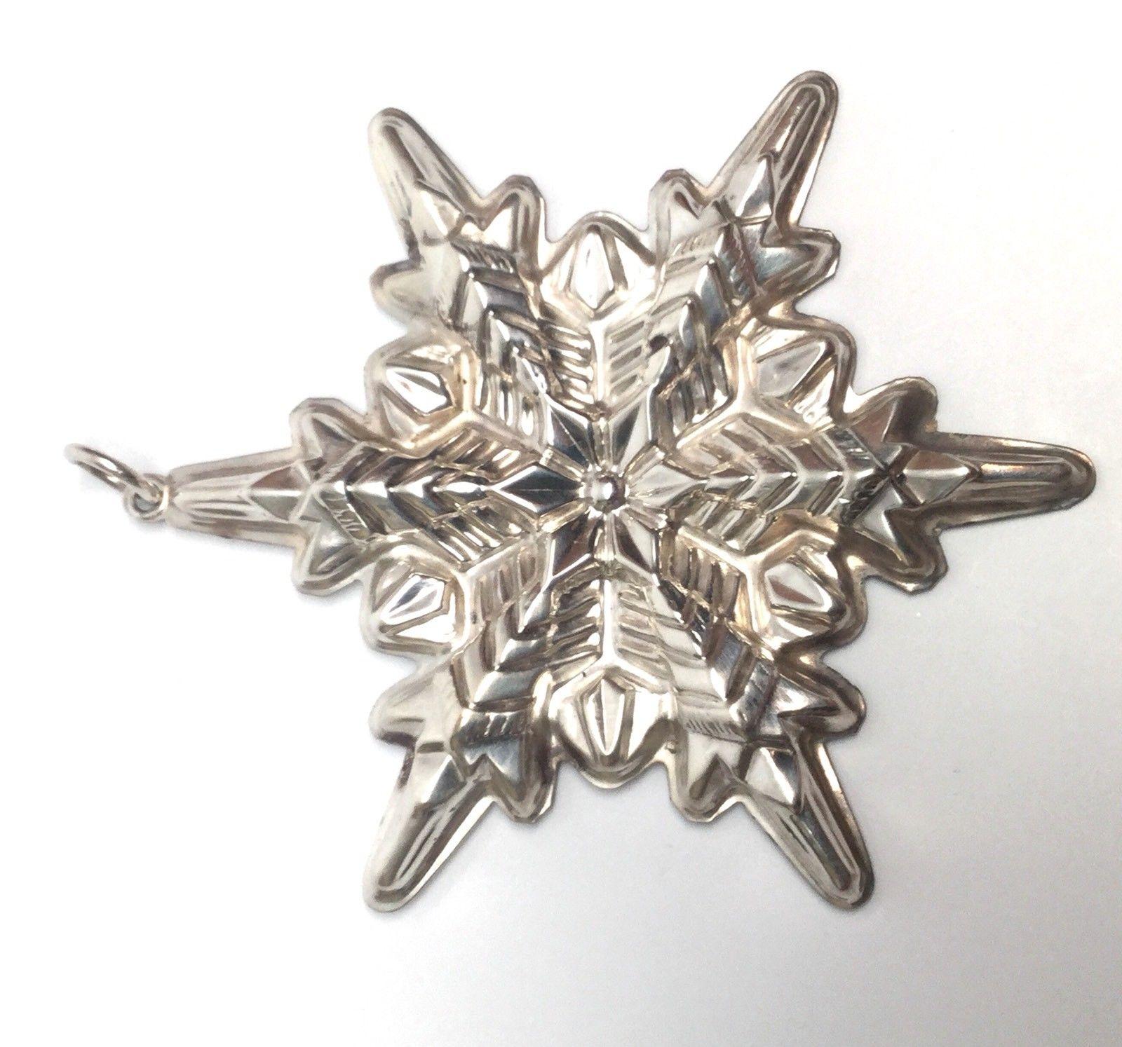 1972 Gorham Sterling Silver Snowflake Christmas Ornament 1