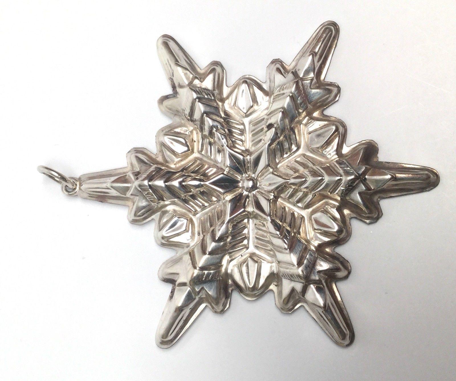1972 Gorham Sterling Silver Snowflake Christmas Ornament 2