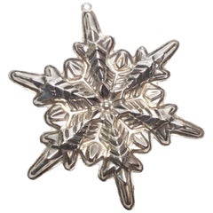Vintage 1972 Gorham Sterling Silver Snowflake Christmas Ornament