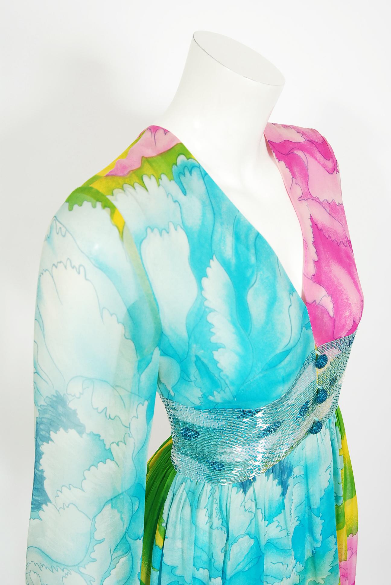 Vintage 1972 Hanae Mori Couture Beaded 