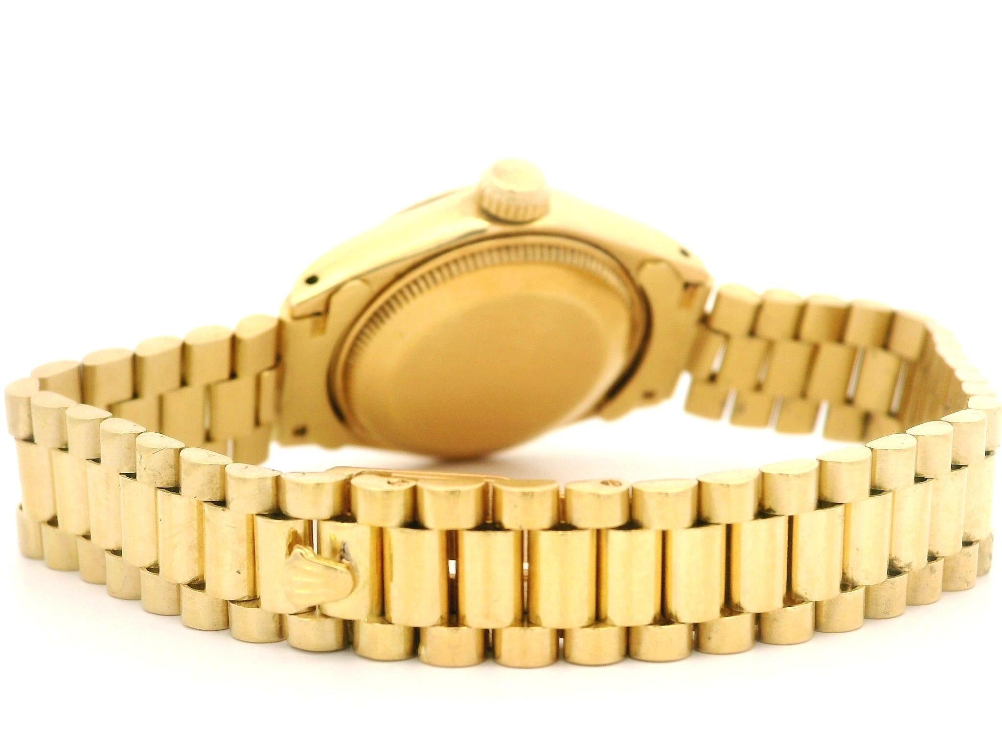 1972 Damen 18k Gelbgold Rolex Datejust 26mm Jubiläumsarmbanduhr Ref. 6917 2