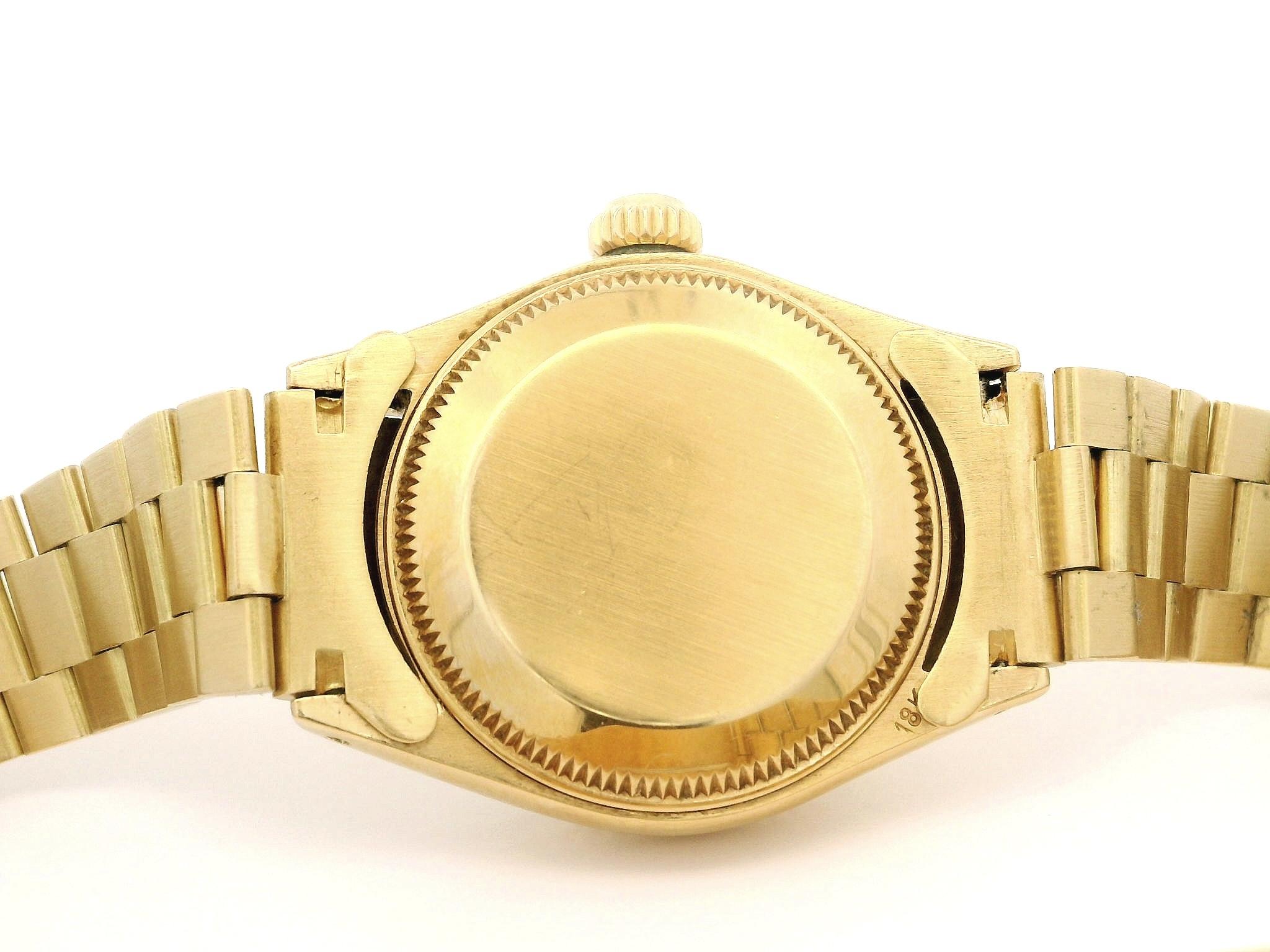 1972 Damen 18k Gelbgold Rolex Datejust 26mm Jubiläumsarmbanduhr Ref. 6917 3