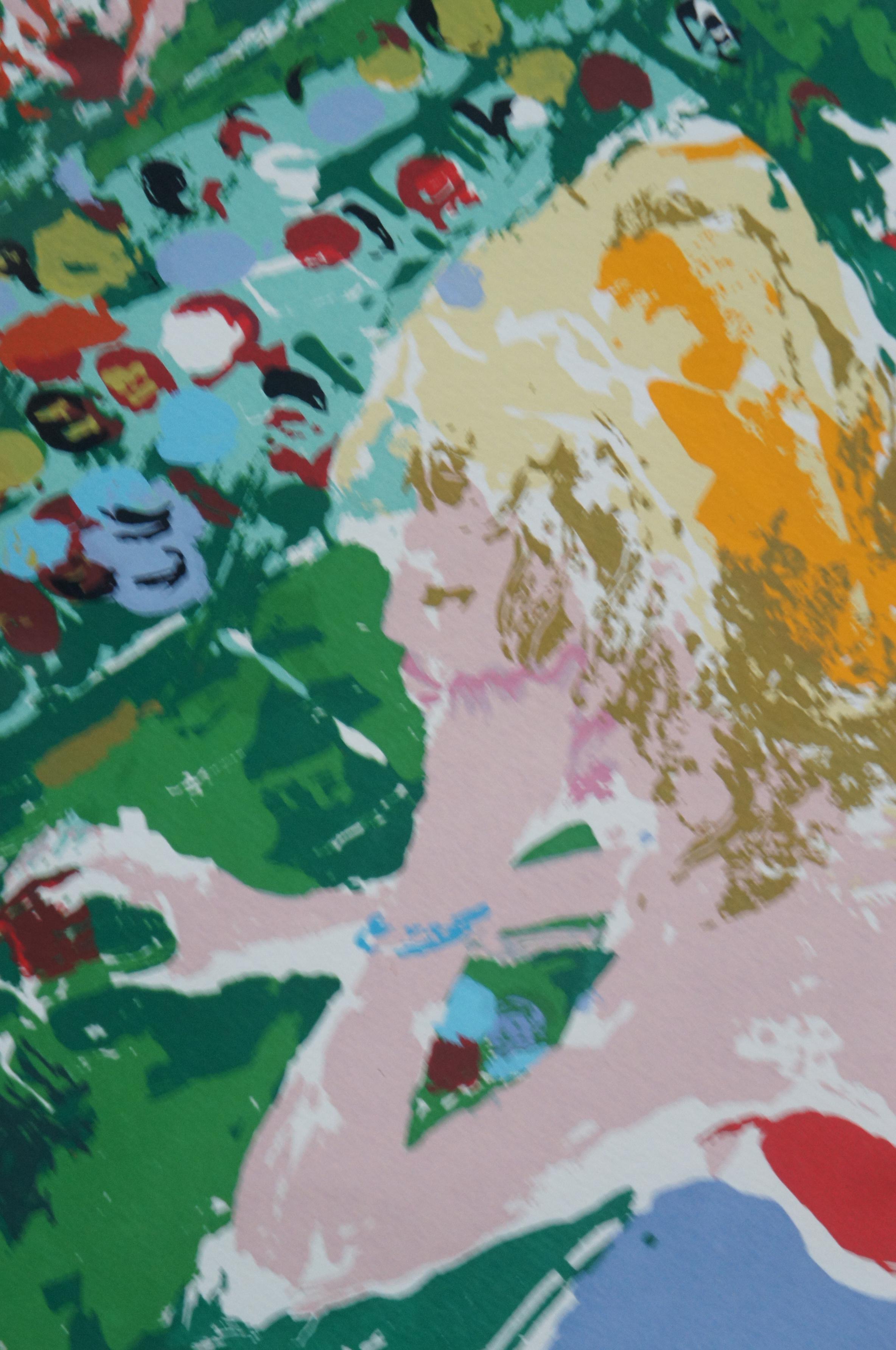 1972 LeRoy Neiman Casino Serigraph Print Roulette Table Gambling Vegas 2