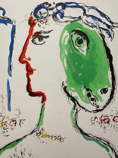1972 Marc Chagall "l'Artiste Phenix" Printed For Galerie Maeght By Mourlot