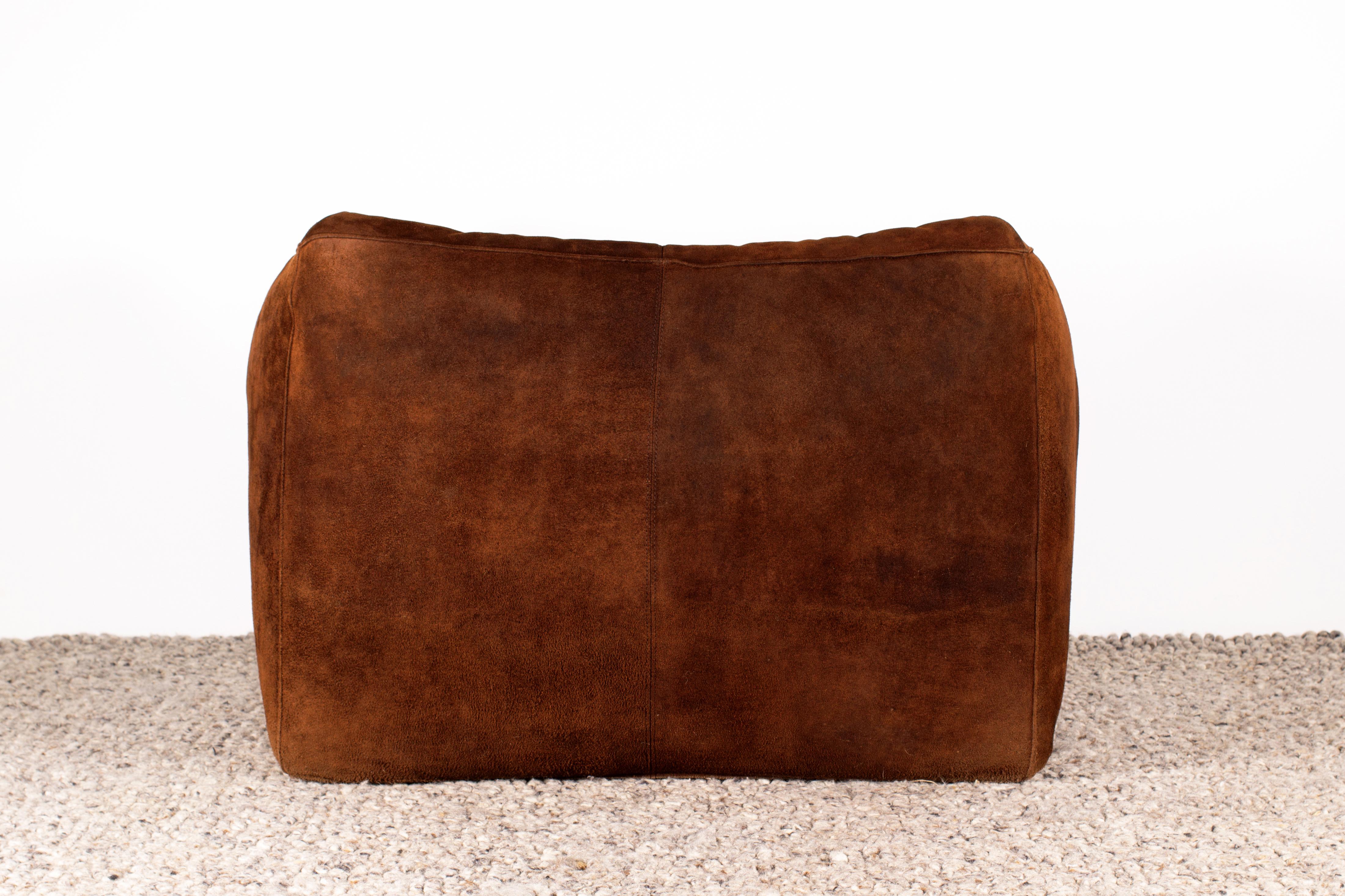 1972 Mario Bellini 4-Piece Suede Leather Bambole Sofa Set for C&B Italia 12