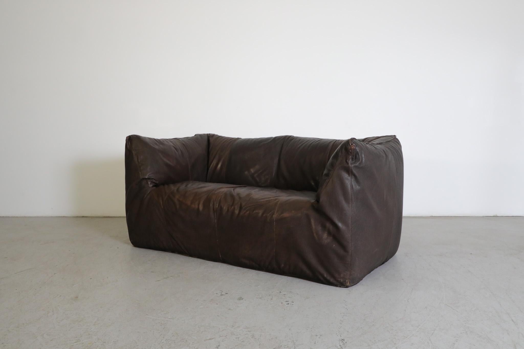Mid-Century Modern 1972 Mario Bellini Leather 'Le Bambole' Sofa for B&B Italia
