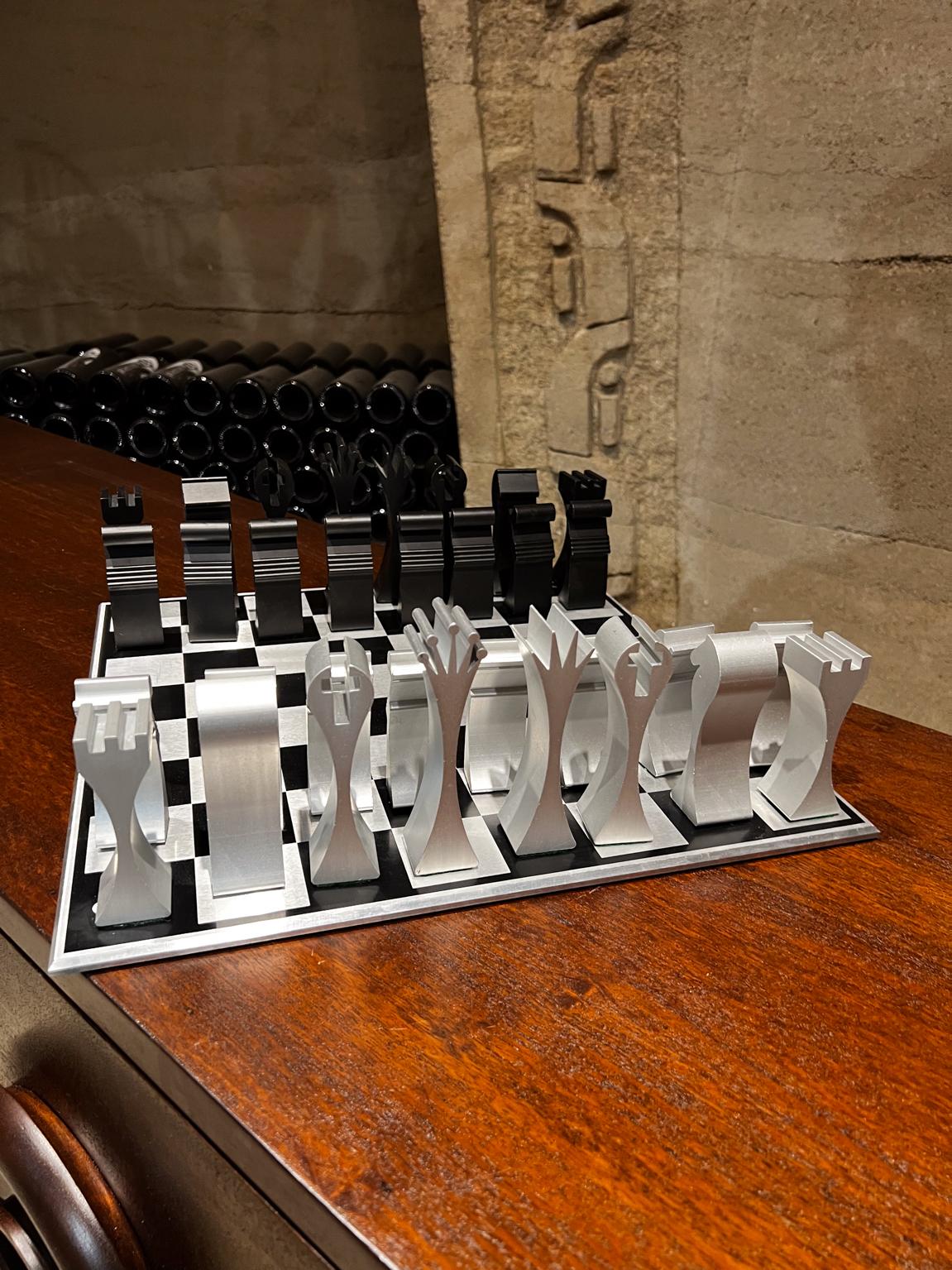 aluminium chess set