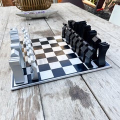 1972 Scott Wolfe Columbia Aluminum Chess Set
