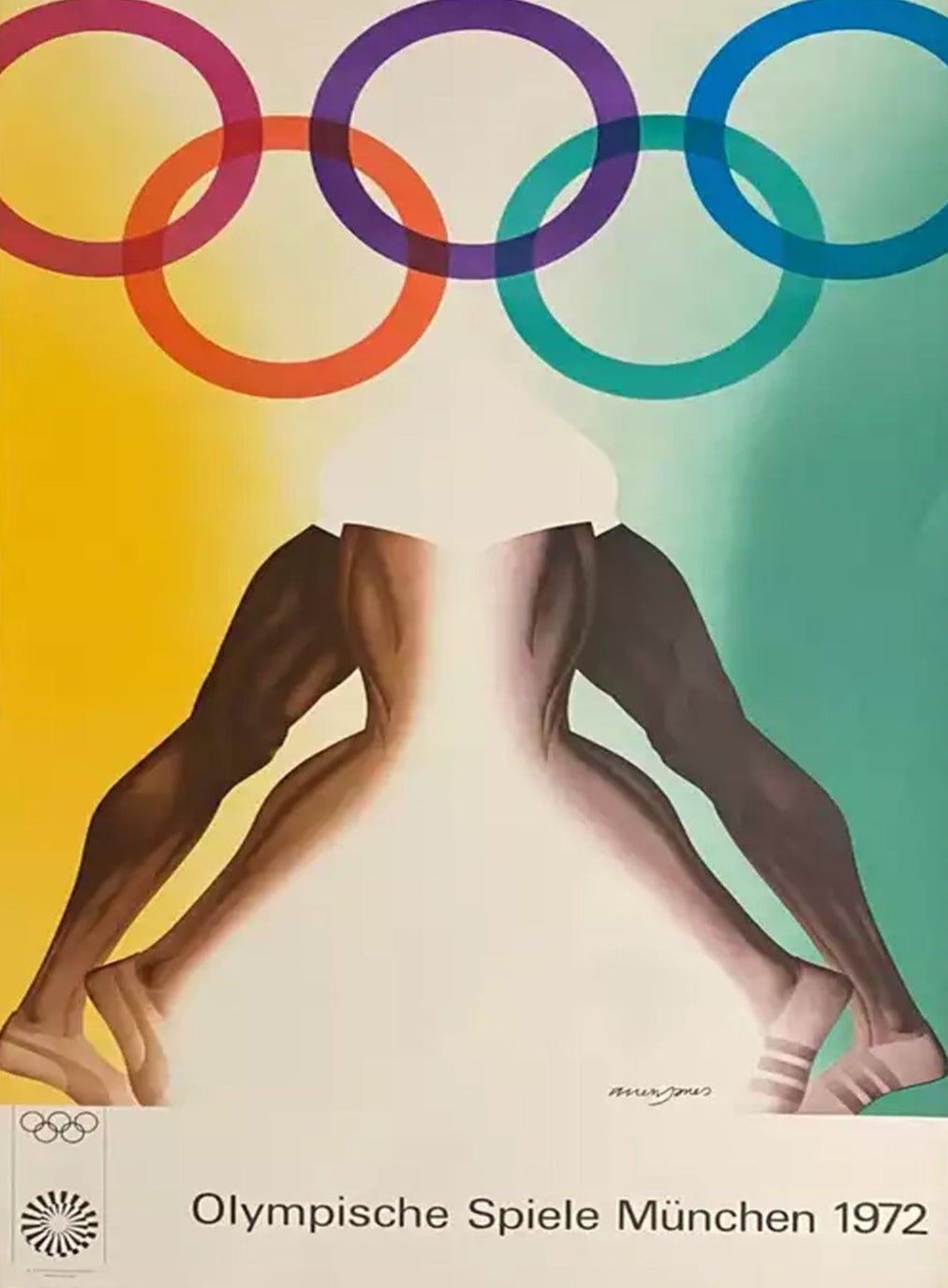 1972 Munich Olympic Games - Allen Jones Original Poster by Allen Jones For Sale