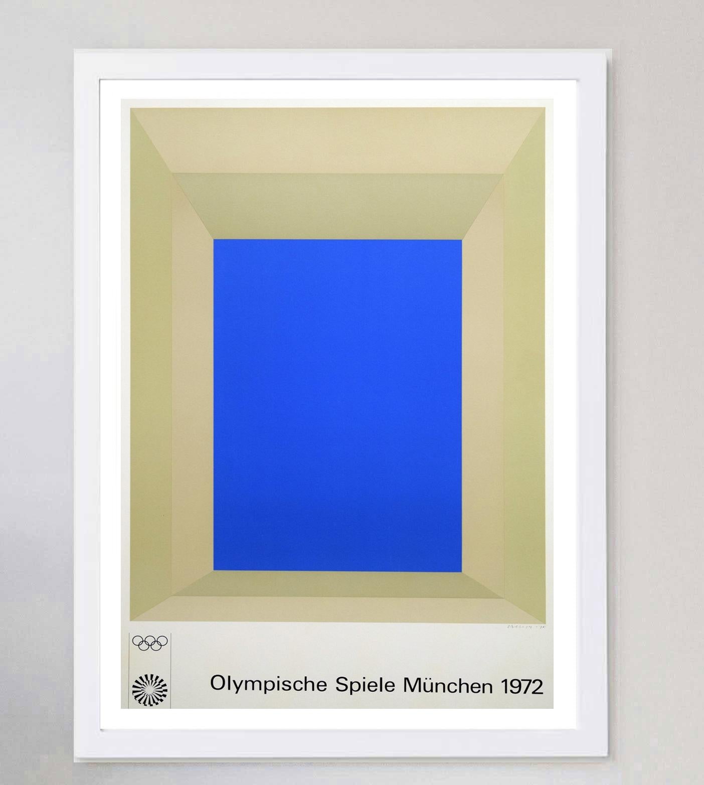 1972 Munich Olympic Games - Josef Albers Original Vintage Poster In Good Condition For Sale In Winchester, GB