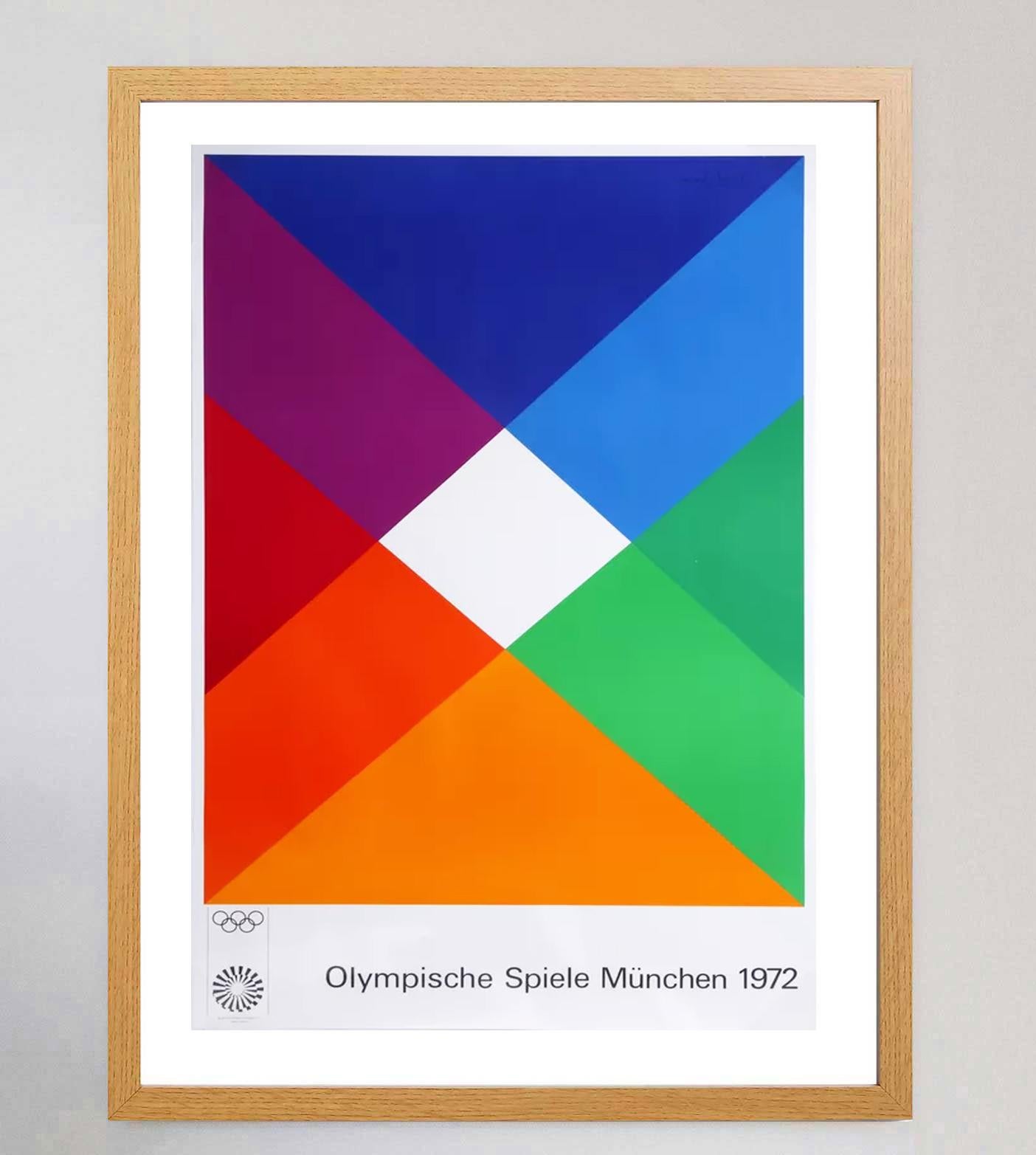 German 1972 Munich Olympic Games - Max Bill Original Vintage Poster For Sale