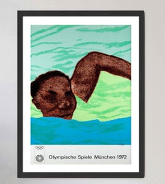 Affiche originale des Jeux Olympiques de Munich de 1972, réalisée par R.B. Kitaj