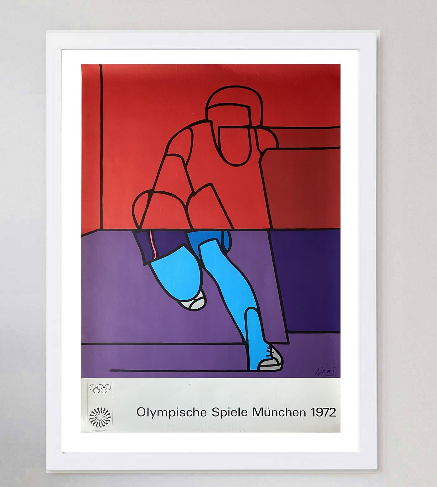 Late 20th Century 1972 Munich Olympic Games - Valerio Adami Original Vintage Poster For Sale