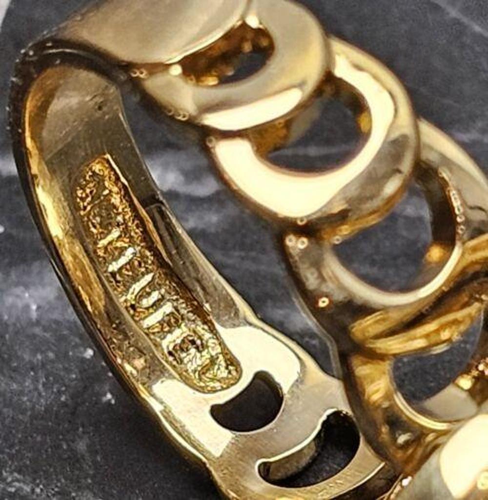 1972 Norman Teufel 3/4ct Diamant Spinner-Ring 18k Gelbgold Gr. 6,5 5