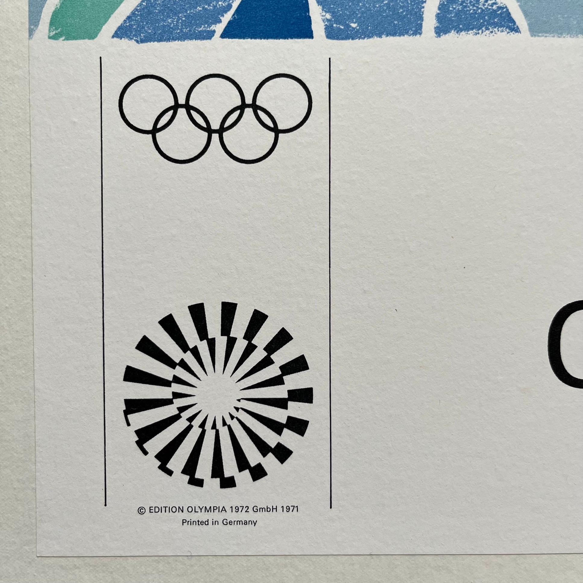 Olympisches Poster von David Hockney aus dem Jahr 1972 (Papier) im Angebot