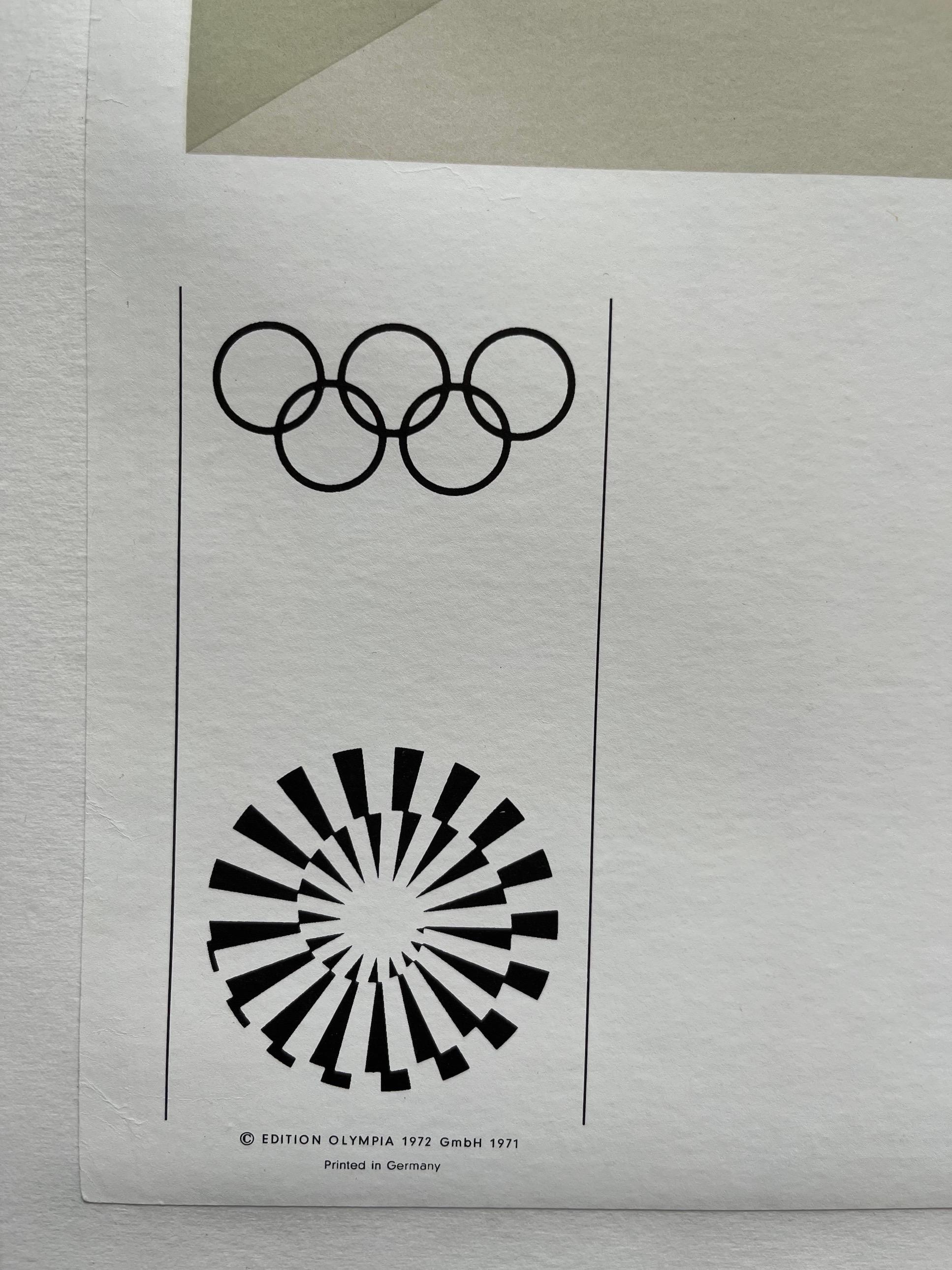 German 1972 Olympic Poster by Josef Albers For Sale