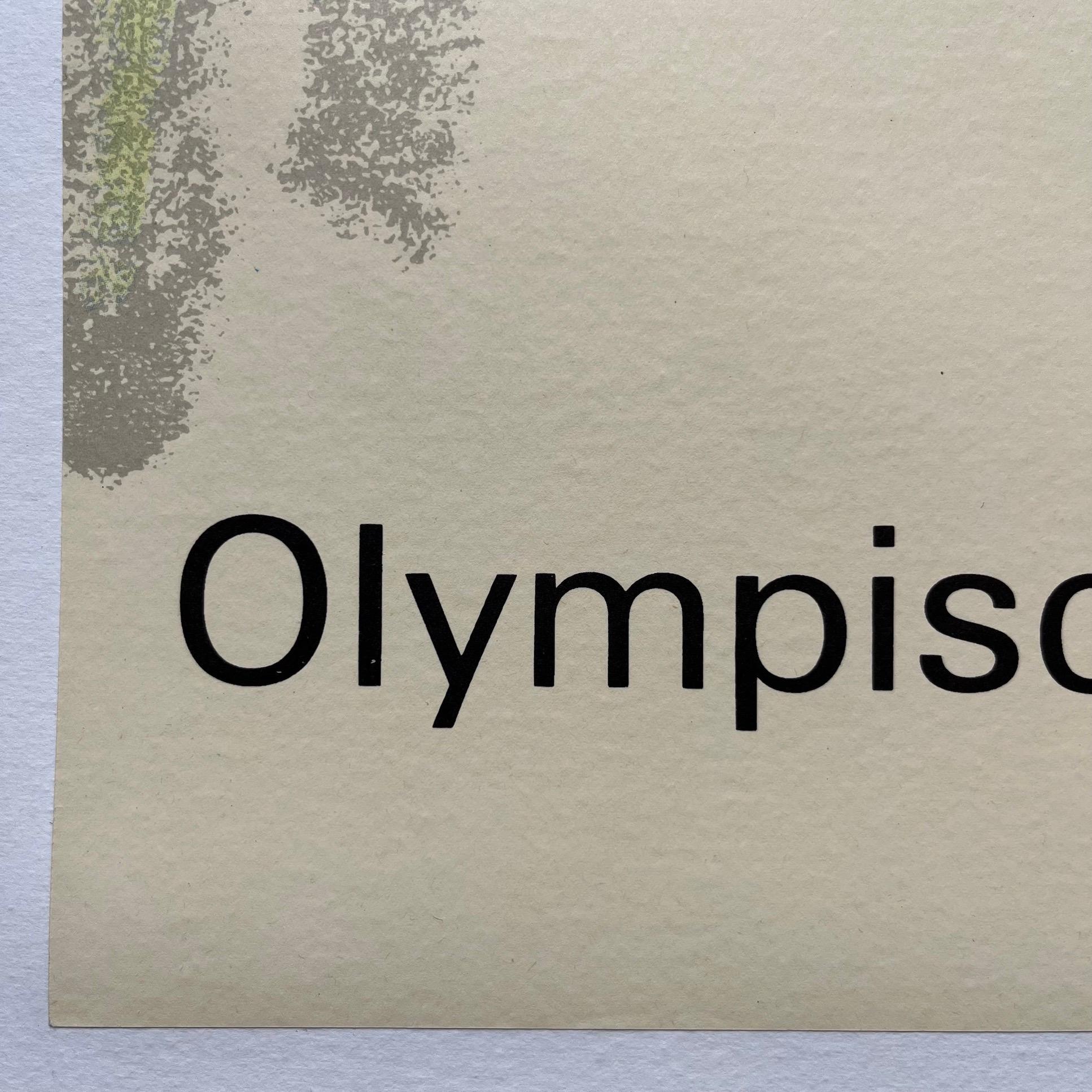 Dieses Originalplakat von Oskar Kokoschka stammt von den Olympischen Spielen 1972 in München, Deutschland. Olympiade, die zwischen dem 26. August und dem 10. September stattfand, waren Plakate wichtig für die Vermarktung dieser Veranstaltung. Mit
