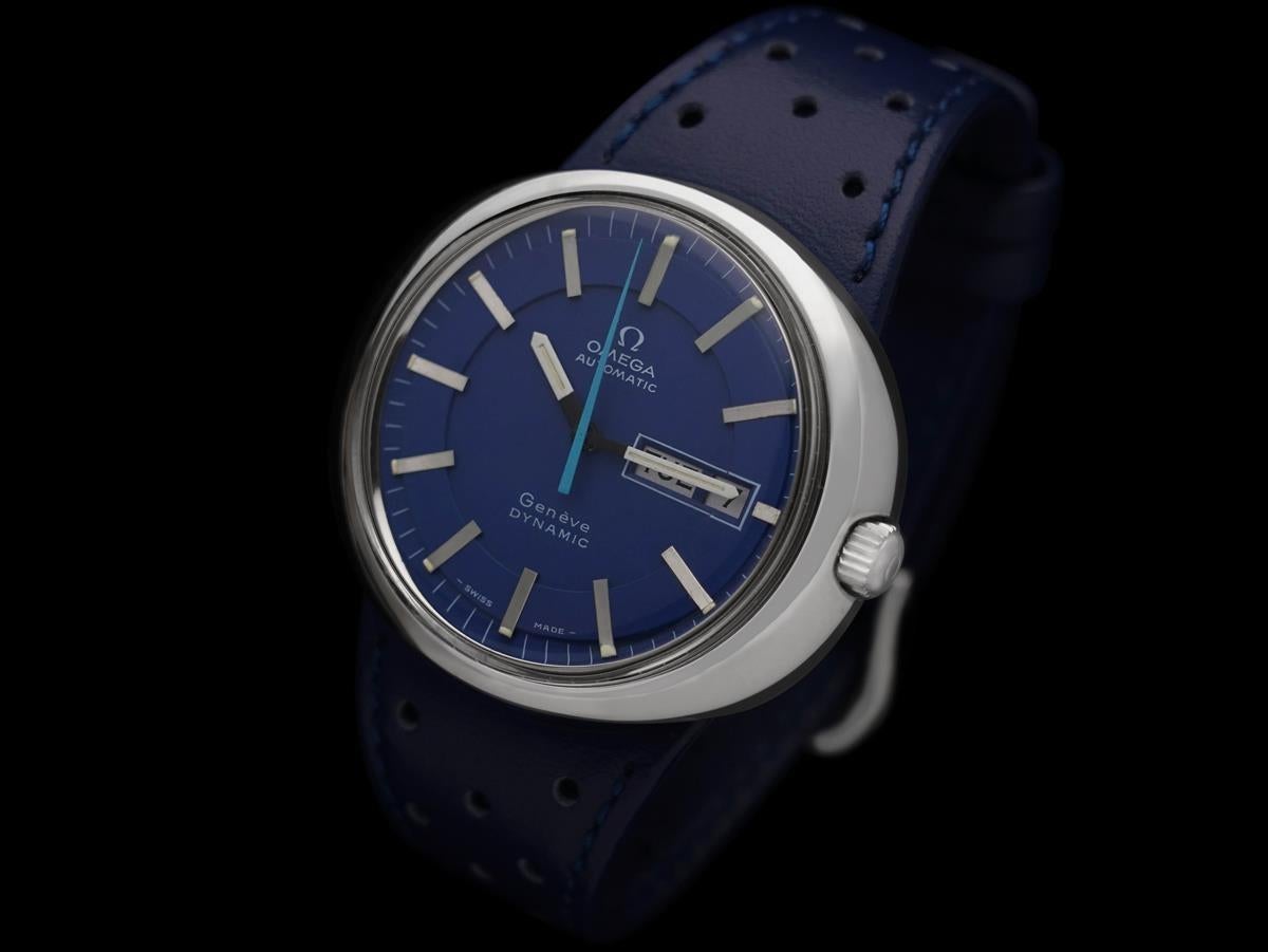 1972 Omega Dynamic Vintage Herrenuhr mit Schnellverstellung Tag & Datum - SS im Zustand „Hervorragend“ im Angebot in Suwanee, GA