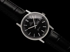 Montre pour homme Omega Genève vintage automatique « Day Date » de 1972 - Acier inoxydable