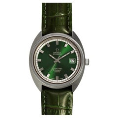1972 Omega Seamaster Cosmic 2000 Vintage Mens SS Steel Green Watch - Mint