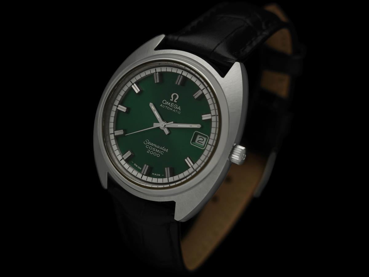 1972 Reloj de buceo para hombre Omega Seamaster Cosmic 2000 Vintage Retro, Fecha - SS en Bueno estado para la venta en Suwanee, GA