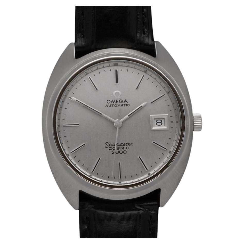 1972 Omega Seamaster Cosmic 2000 Vintage Retro Mens Dive Watch, Date - SS For Sale