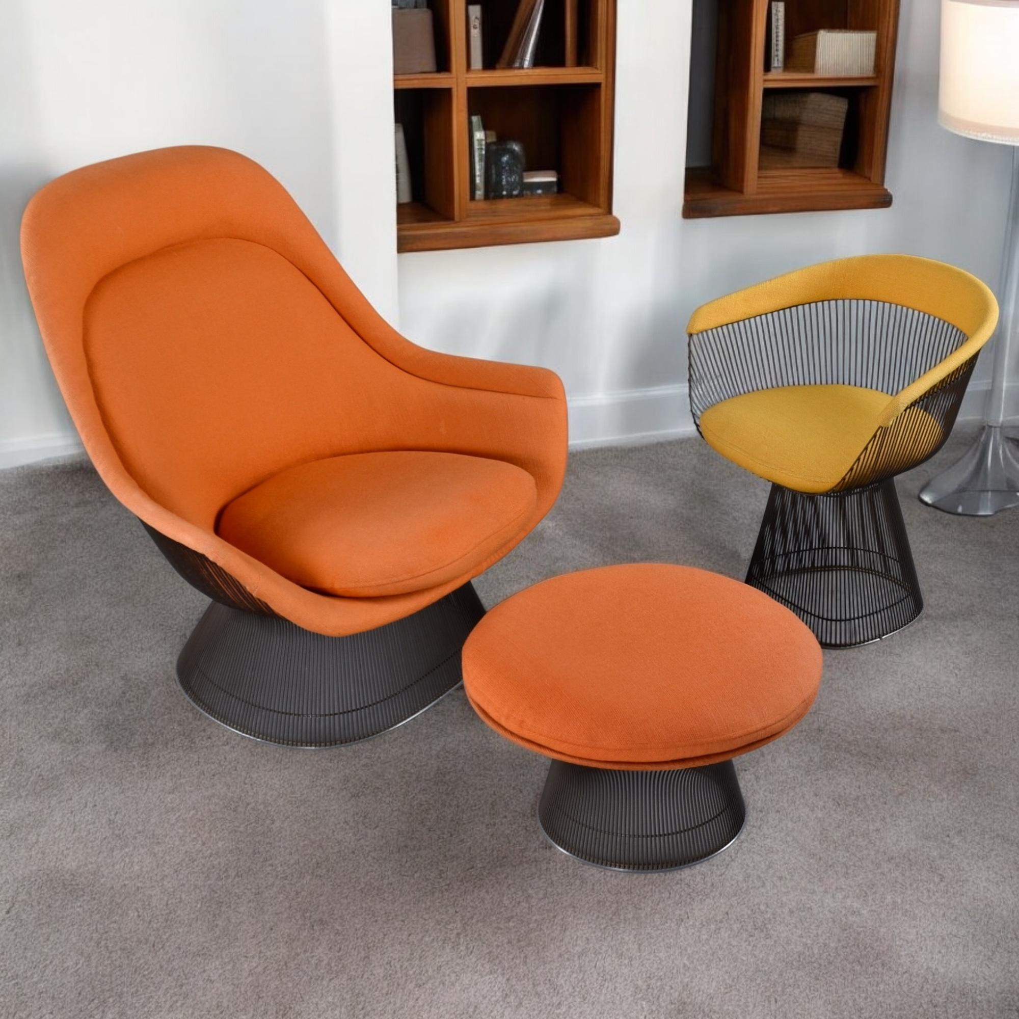 1972 Original Warren Platner para Knoll Sillón amarillo metalizado en venta 5