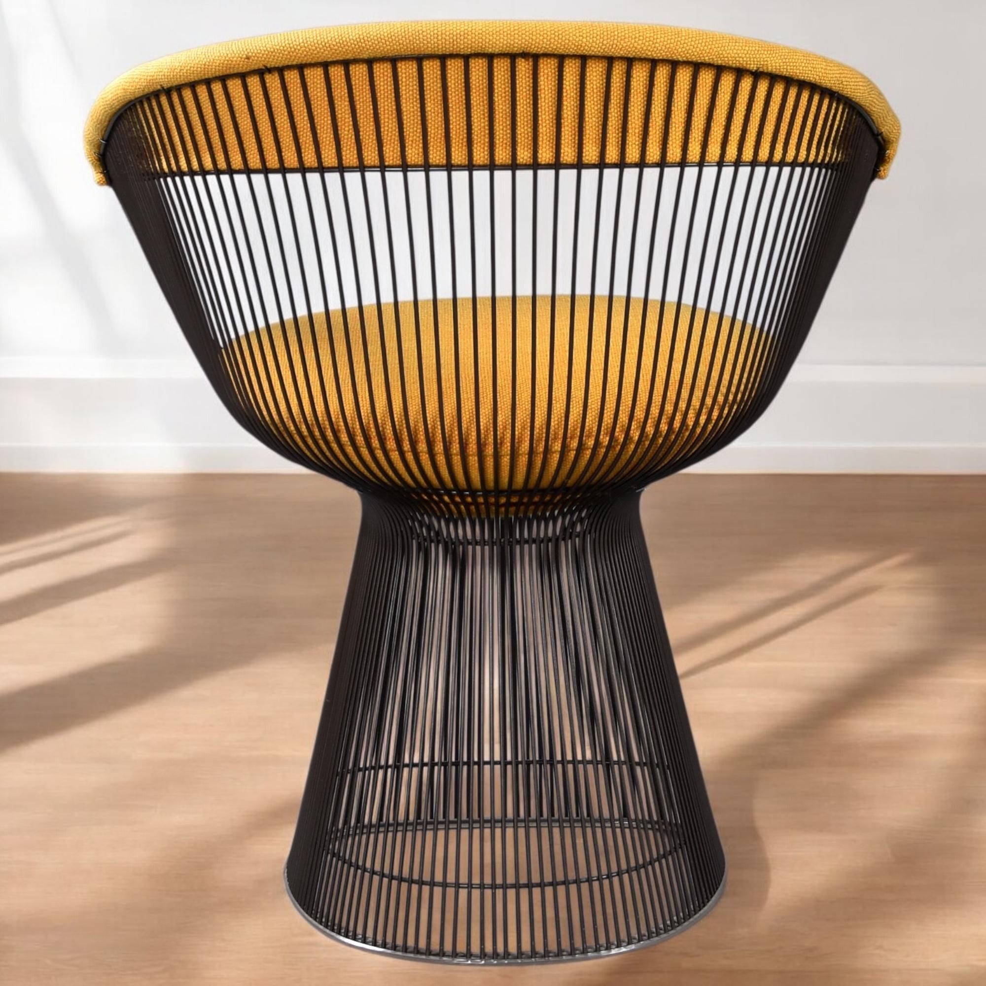 1972 Original Warren Platner para Knoll Sillón amarillo metalizado Estadounidense en venta